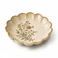 Cufuqnis™ Hearthstone Ceramic Trinket Dish – Handmade Scalloped Jewelry & Vanity Tray