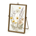 Cufuqnis™ Botanist's Pressed Flower Frame – Handmade Double-Glass Vintage Display Frame
